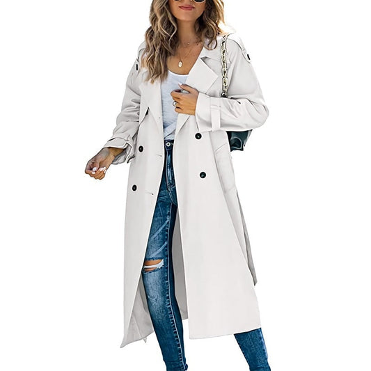 Zara -  Women's Trench Coat Long - White