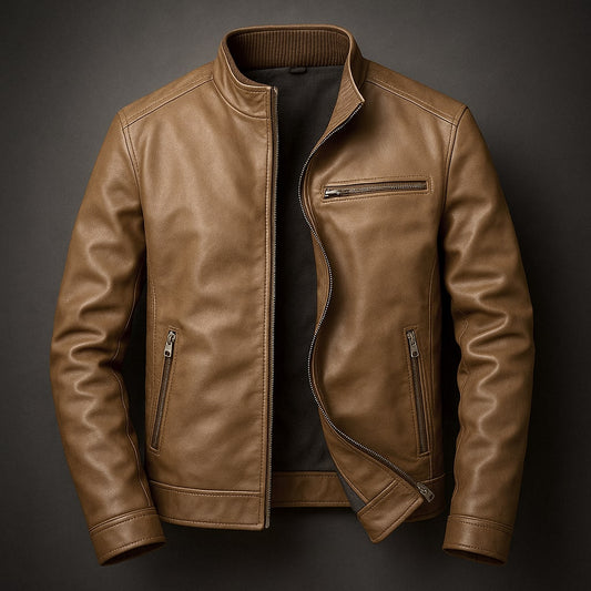 Zip-Up Signature Coat - Brown
